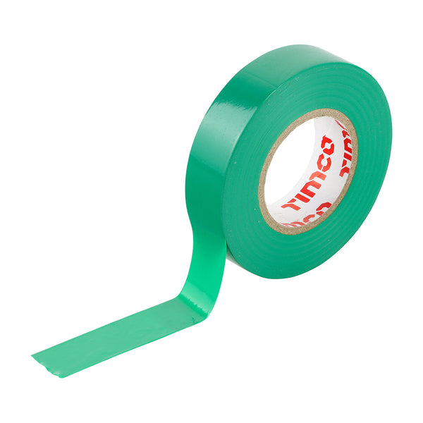 Timco PVC Insulation Tape - Green 25m x 18mm - 10 Pieces