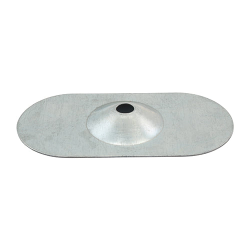 Timco Metal Oval Stress Plate - Zinc 82 x 40 - 50 Pieces