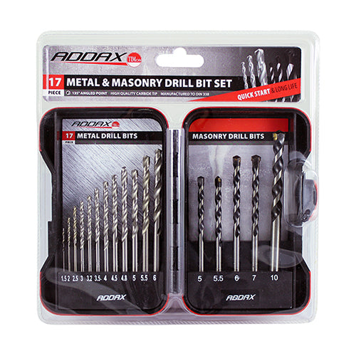 Timco Ground Jobber & Masonry Drill Set 17pc