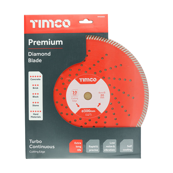 Timco Premium Diamond Blade - Turbo Continuous 300 x 20