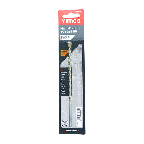 Timco TCT Multi-Purpose Drill Bit 5.0 x 150