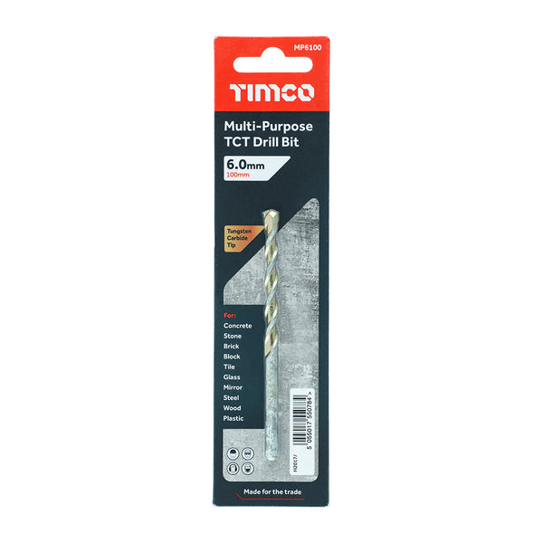 Timco TCT Multi-Purpose Drill Bit 6.0 x 100