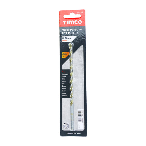 Timco TCT Multi-Purpose Drill Bit 6.0 x 150