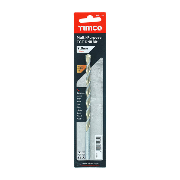 Timco TCT Multi-Purpose Drill Bit 7.0 x 150