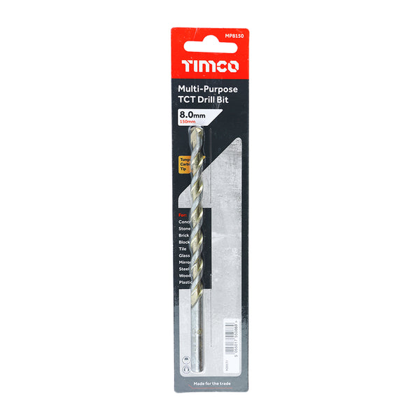 Timco TCT Multi-Purpose Drill Bit 8.0 x 150