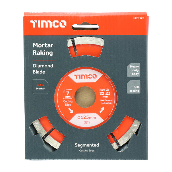 Timco Mortar Raking Diamond Blade - Segmented 125 x 22.2