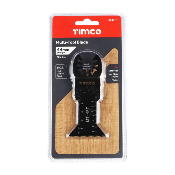 Timco Multi-Tool Blades - Straight Fine - For Wood 44mm