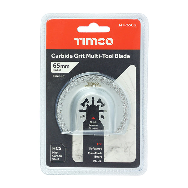 Timco Multi-Tool Blade - Radial Grit - For Tiles Dia.65mm