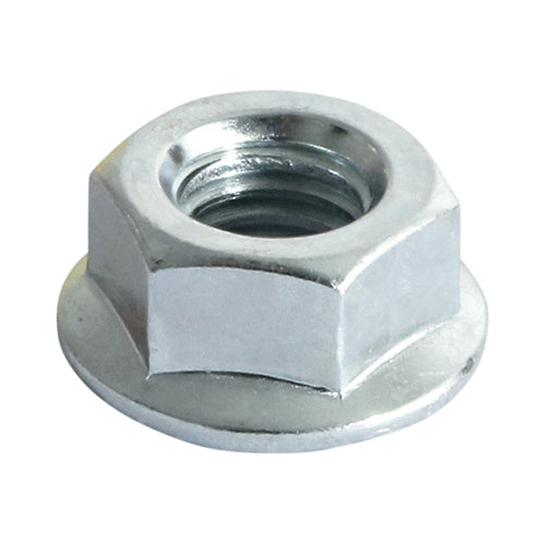 Timco Hex Serrated Flange Nuts - Zinc M10 - 100 Pieces