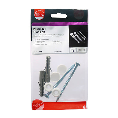 Timco Pan/Bidet Fixing Kit Pan Kit