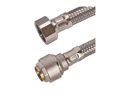 Oracstar Metal Push-Fit Flexible Tap Connector 15mm x 3/4" x 300mm PF137
