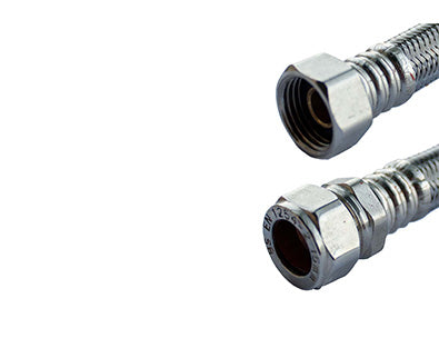 Oracstar Flexible Tap Connector 15mm x 3/4inch x 300mm Chrome Plated PF281LB