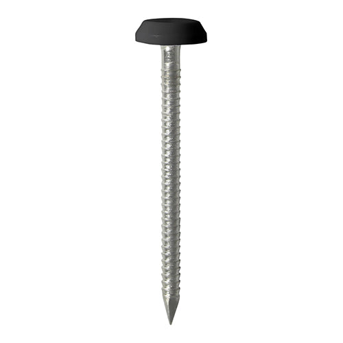 Timco Polymer Headed Nails - A4 Stainless Steel - Black 65mm - 100 Pieces