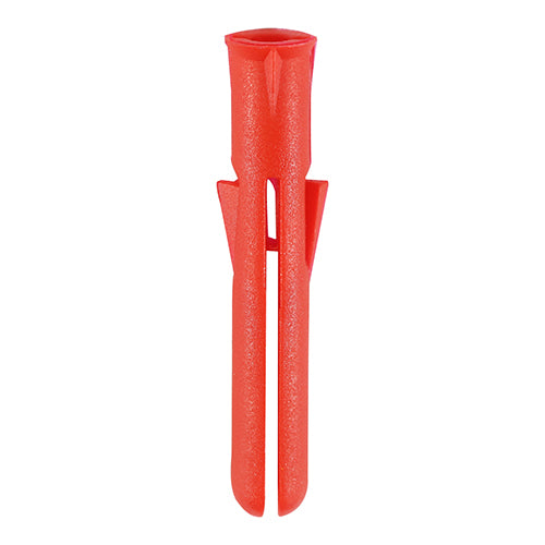 Timco Premium Plastic Plugs - Red 34mm - 850 Pieces