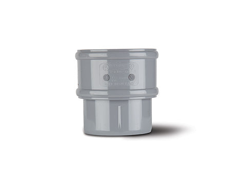 Polypipe Round 68mm Downpipe Connector Grey RW125