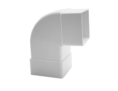 Polypipe Square 65mm 90º Downpipe Bend White RW232-W