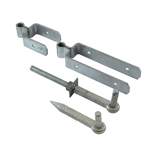 Timco Standard Double Strap Hinge Set - Hot Dipped Galvanised 300mm