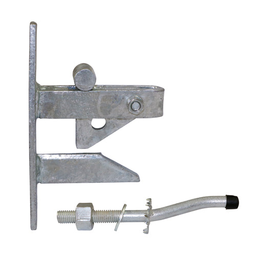 Timco Self Locking Gate Catch With Cranked Striker - Hot Dipped Galvanised 120mm