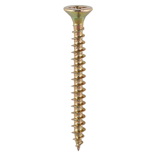 Timco Solo Chipboard & Woodscrews - Mixed Pack - PZ - Double Countersunk - Yellow - 1400 Each