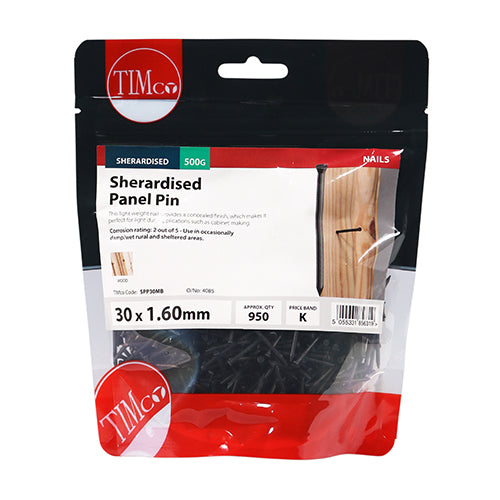 Timco Panel Pins - Sherardised 30 x 1.60 - 0.5 Kilograms