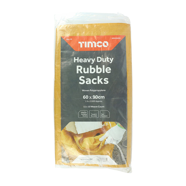 Timco Rubble Sacks - Heavy Duty 60 x 90cm - 10 Pieces