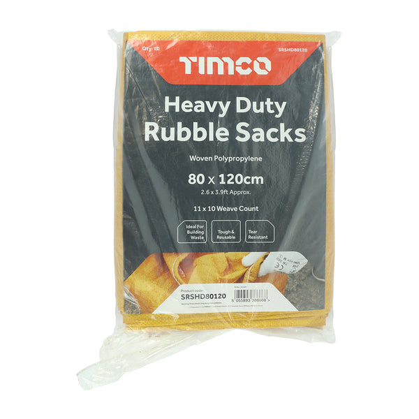 Timco Rubble Sacks - Heavy Duty 80 x 120cm - 10 Pieces