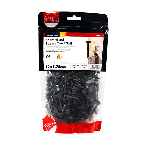 Timco Square Twist Nails - Sherardised 30 x 3.75