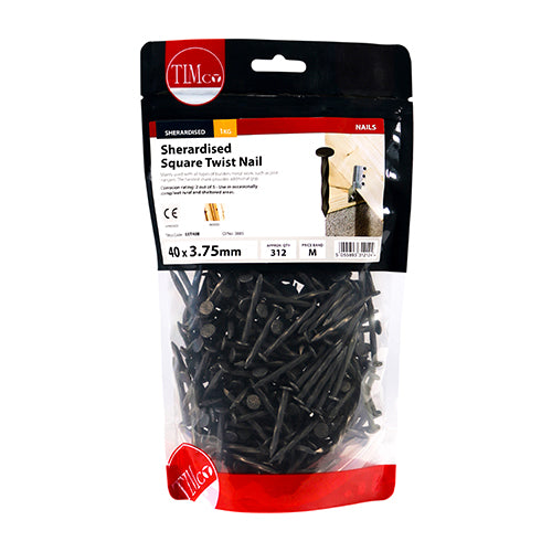 Timco Square Twist Nails - Sherardised 40 x 3.75