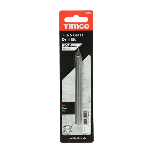 Timco TCT Arrow Head Tile & Glass Bit 10.0mm