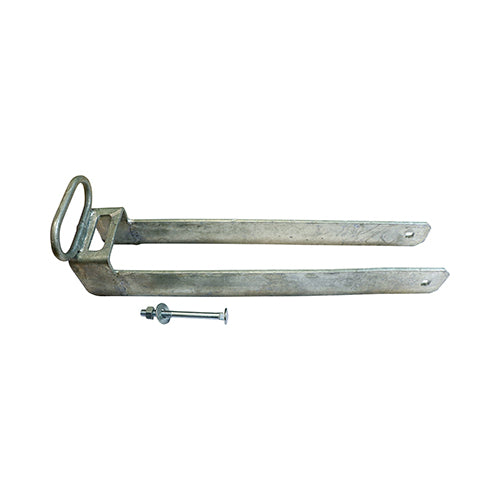 Timco Throw-Over Gate Loop With Lifting Handle - Hot Dipped Galvanised 350mm