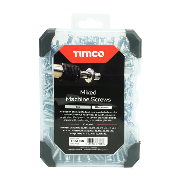 Timco Mixed Tray - Machine Screws - Zinc 320pcs