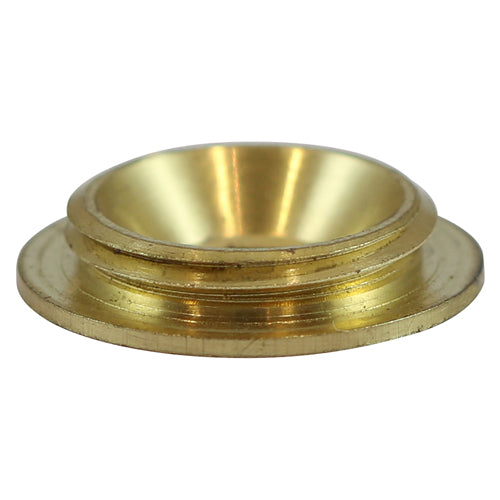 Timco Threaded Screw Caps - Solid Brass - Satin 18mm - 4 Pieces