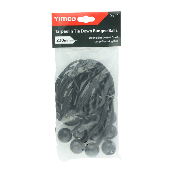 Timco Tarpaulin Tie Down Bungee Balls 250mm - 10 Pieces