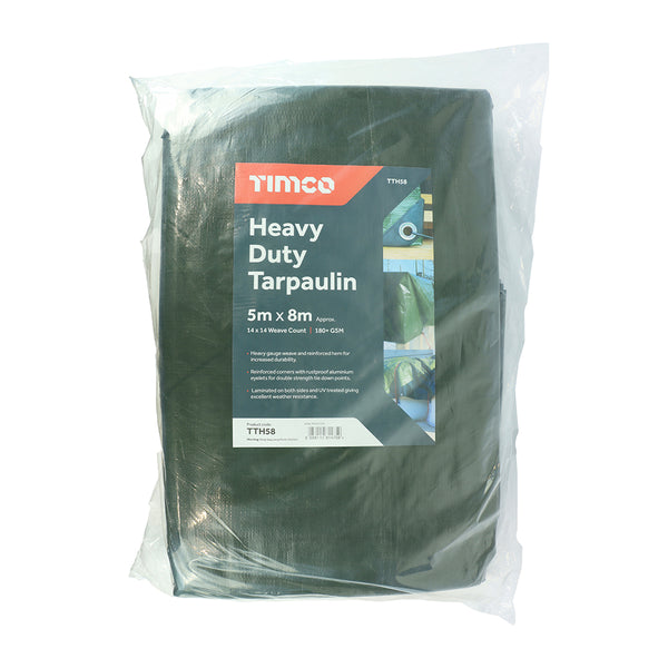 Timco Tarpaulin - Heavy Duty 5 x 8m