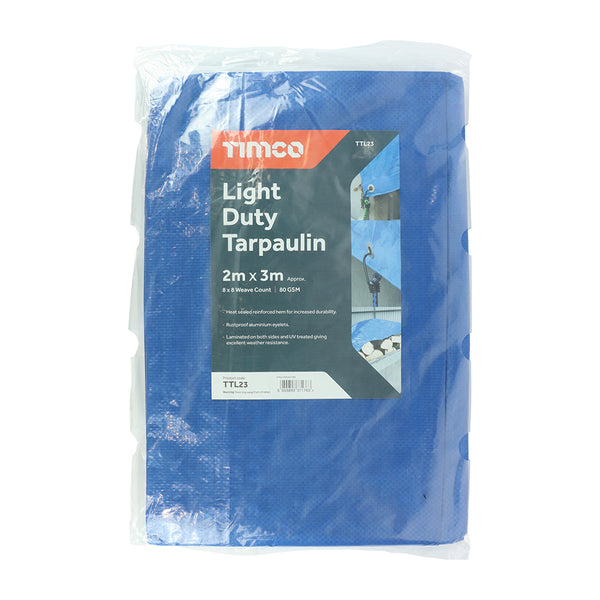 Timco Tarpaulin - Light Duty 2 x 3m