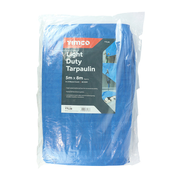 Timco Tarpaulin - Light Duty 5 x 8m