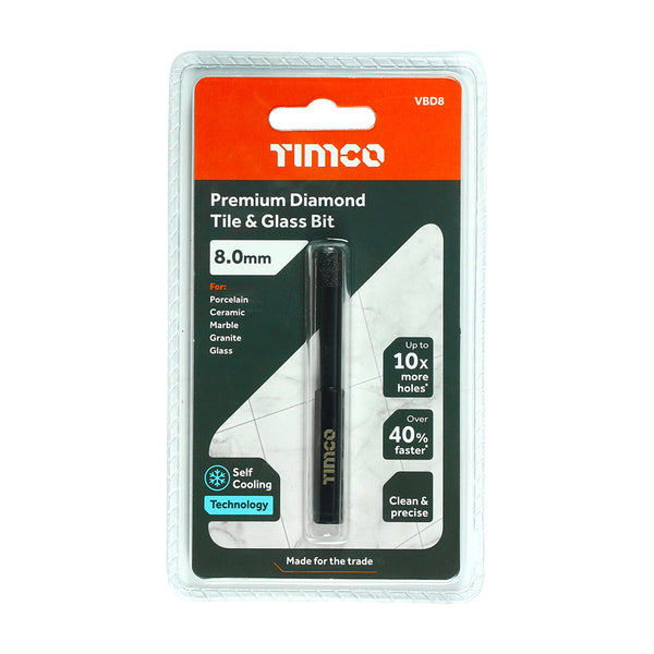 Timco Premium Diamond Tile & Glass Bit 8.0mm