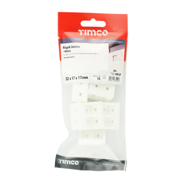 Timco Rigid Joints - White 32 x 17 x 17 - 10 Pieces