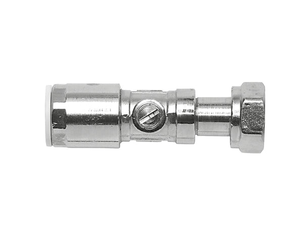 PolyFit Service Valve  15mm x 1/2inch Chrome Plated Brass OFIT8615