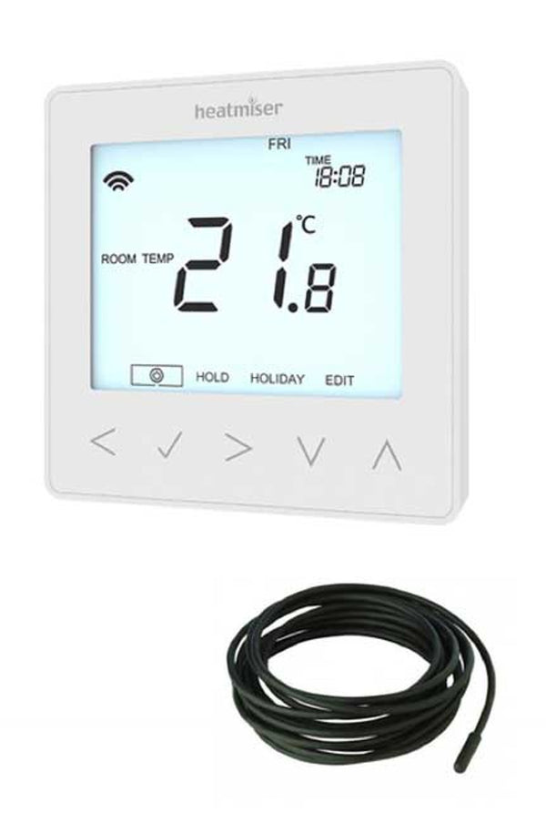 Heatmiser Neostat-E Electric Thermostat Glaciar White