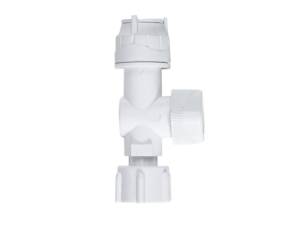 PolyFit Straight Service Valve 15mm x 1/2inch White OFIT6515