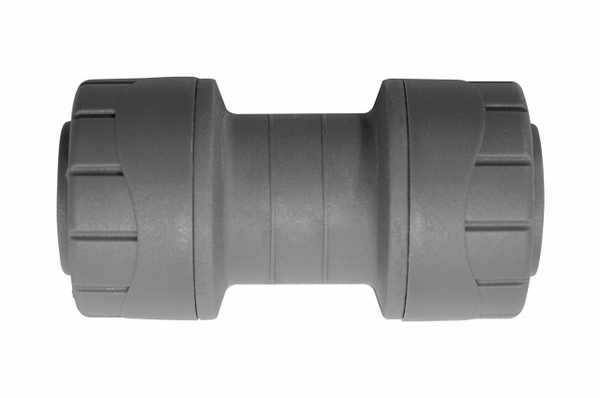 PolyPlumb Straight Coupler 22mm Grey PPM022