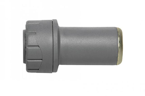 PolyPlumb Socket Reducer 22mm x 15mm Grey 2 Pk PPM1822