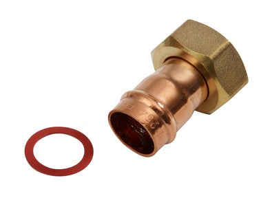 Oracstar Tap Connector Straight Solder Ring 15mm x 1/2inch Bronze 2 Pk PF65