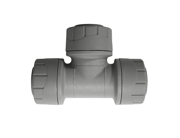 PolyPlumb Equal Tee 15mm Grey PPM215