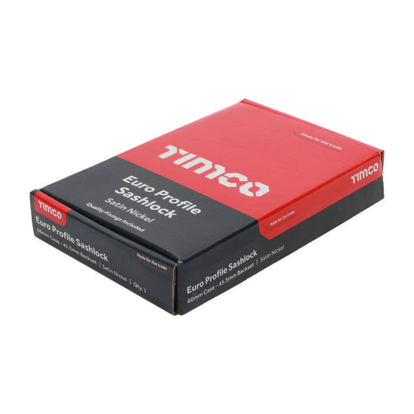 Timco Euro Sashlock - Satin Nickel 66mm
