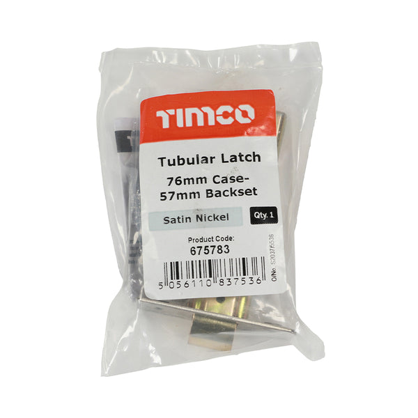 Timco Tubular Latch - Satin Nickel 76mm