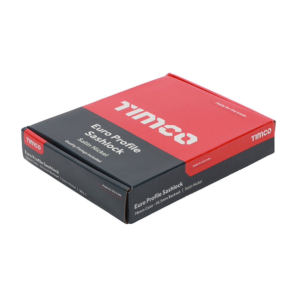 Timco Euro Sashlock - Satin Nickel 78mm