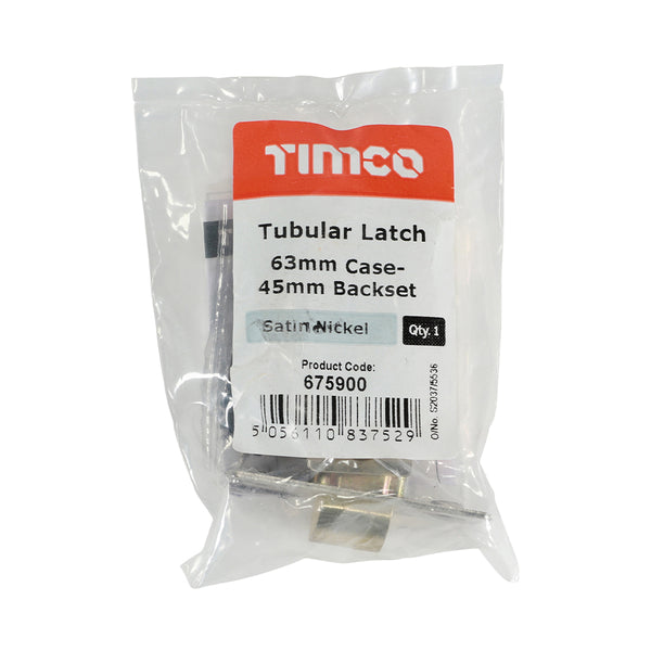 Timco Tubular Latch - Satin Nickel 67mm