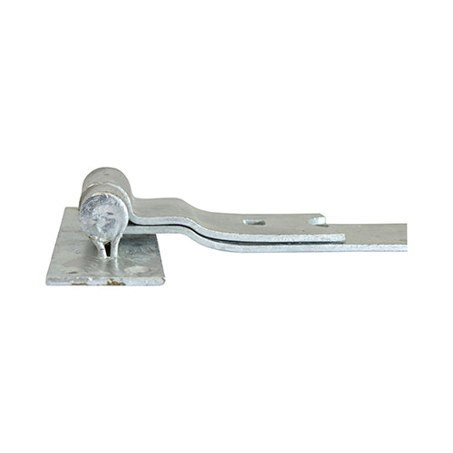 Timco Pair of Cranked Band & Hook On Plates - Hot Dipped Galvanised 450mm